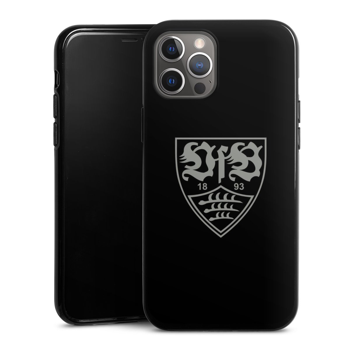 iPhone 12 Pro Max Handy Silikon Hülle Case schwarz Handyhülle Official Licensed Product Vfb Stuttgart