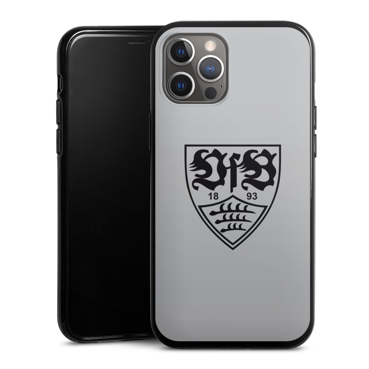 iPhone 12 Pro Max Handy Silikon Hülle Case schwarz Handyhülle Logo Vfb Stuttgart Official Licensed Product