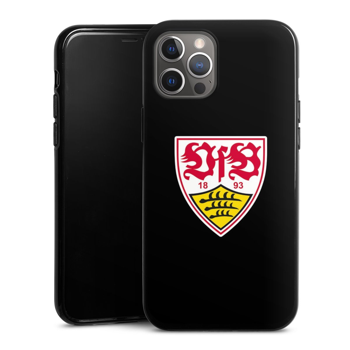 iPhone 12 Pro Max Handy Silikon Hülle Case schwarz Handyhülle Vfb Stuttgart Official Licensed Product Coat Of Arms