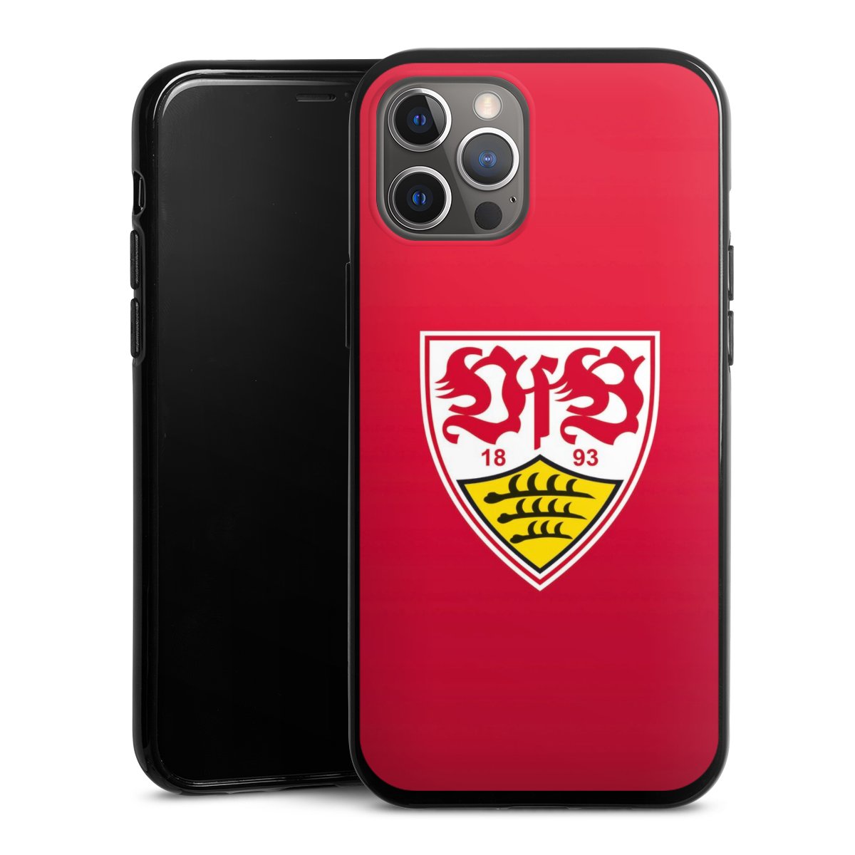 iPhone 12 Pro Max Handy Silikon Hülle Case schwarz Handyhülle Official Licensed Product Vfb Stuttgart