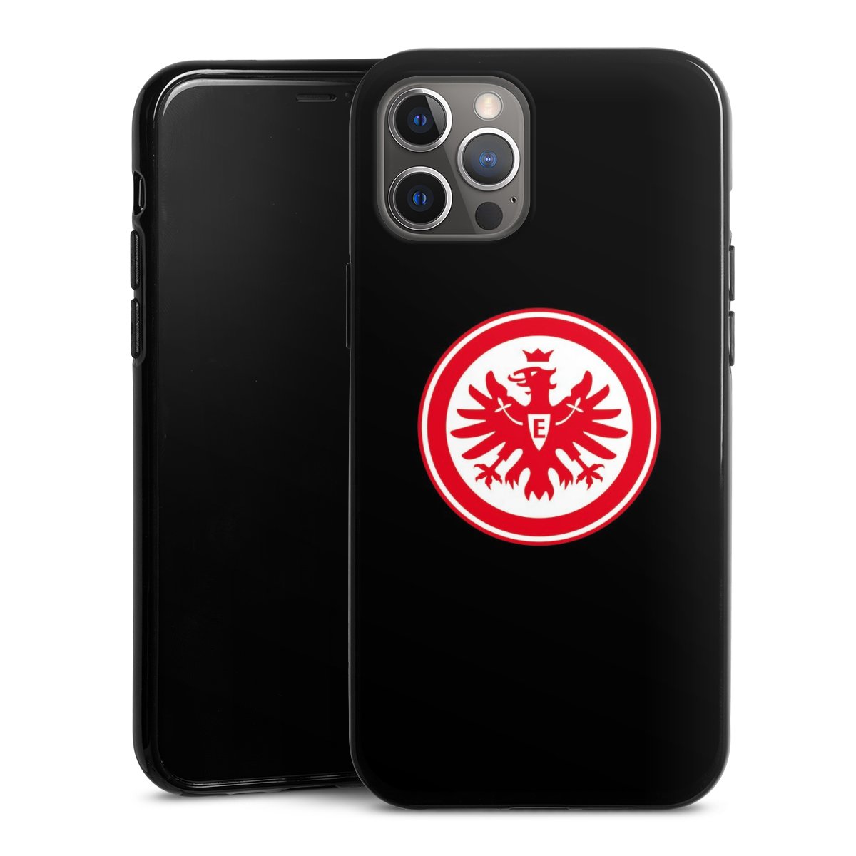 iPhone 12 Pro Max Handy Silikon Hülle Case schwarz Handyhülle Eintracht Frankfurt Sge Eagle