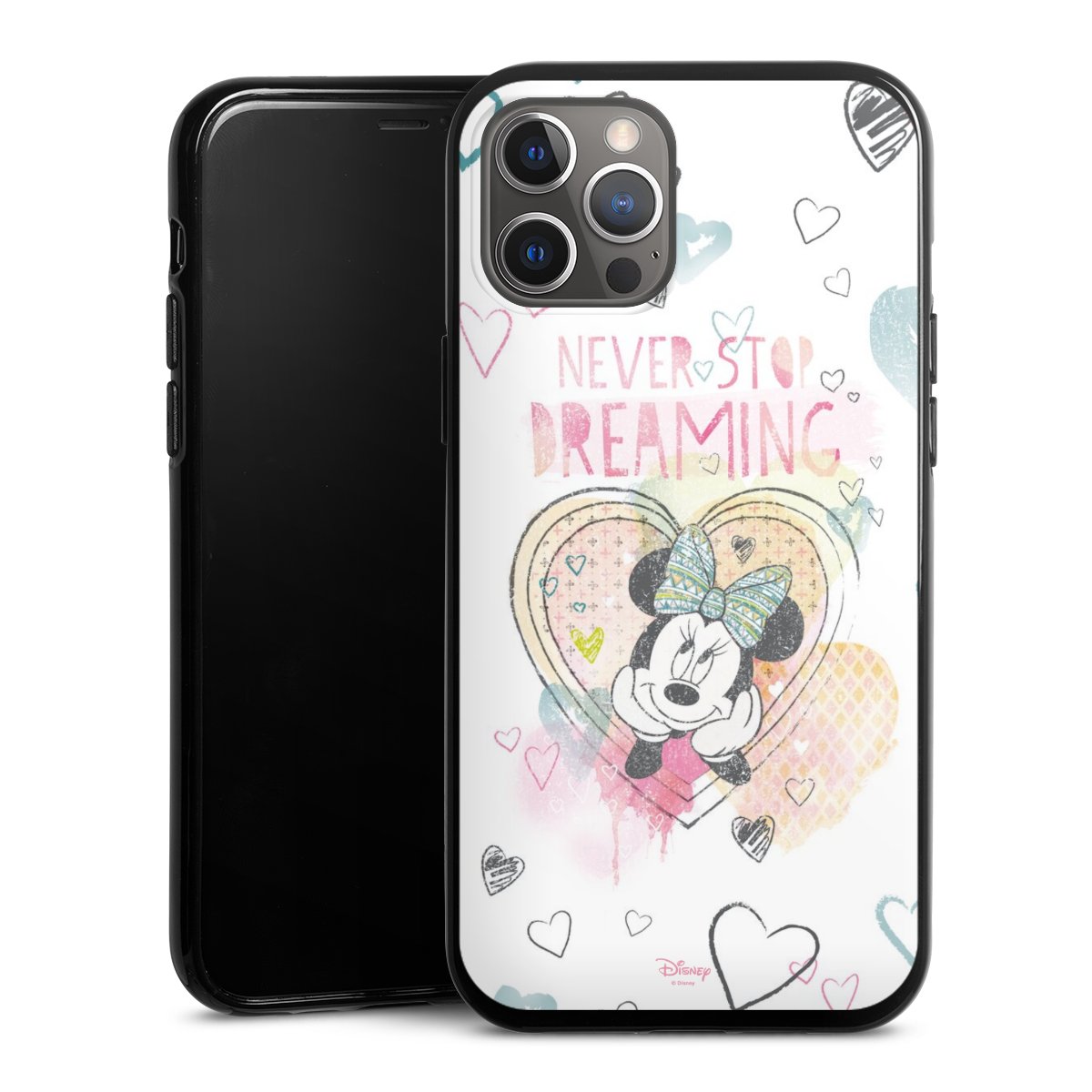 iPhone 12 Pro Max Handy Silikon Hülle Case schwarz Handyhülle Disney Official Licensed Product Minnie Mouse