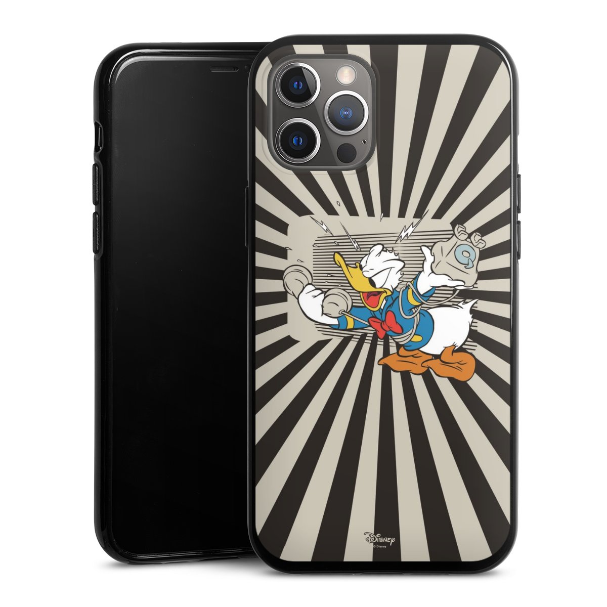 iPhone 12 Pro Max Handy Silikon Hülle Case schwarz Handyhülle Donald Duck Disney Official Licensed Product