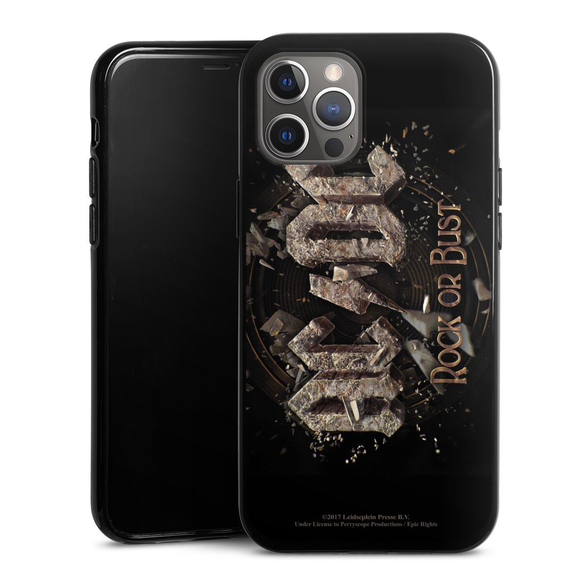 iPhone 12 Pro Max Handy Silikon Hülle Case schwarz Handyhülle Acdc Official Licensed Product Rock Or Bust