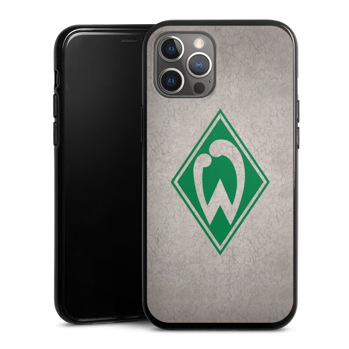 iPhone 12 Pro Max Handy Silikon Hülle Case schwarz Handyhülle Sv Werder Bremen Concrete Official Licensed Product