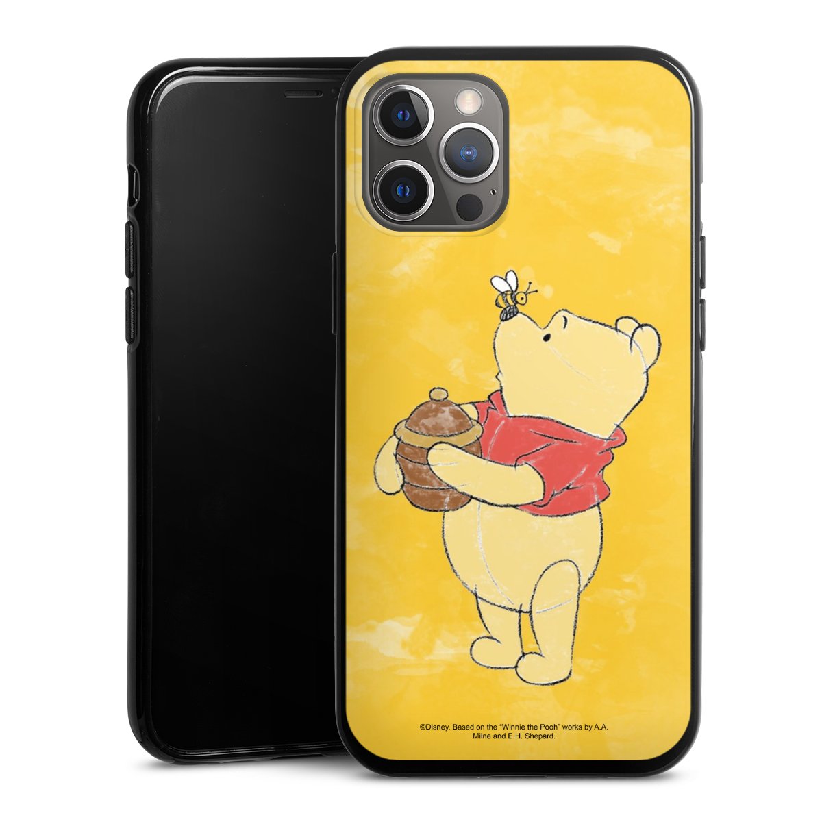 iPhone 12 Pro Max Handy Silikon Hülle Case schwarz Handyhülle Official Licensed Product Winnie The Pooh Disney