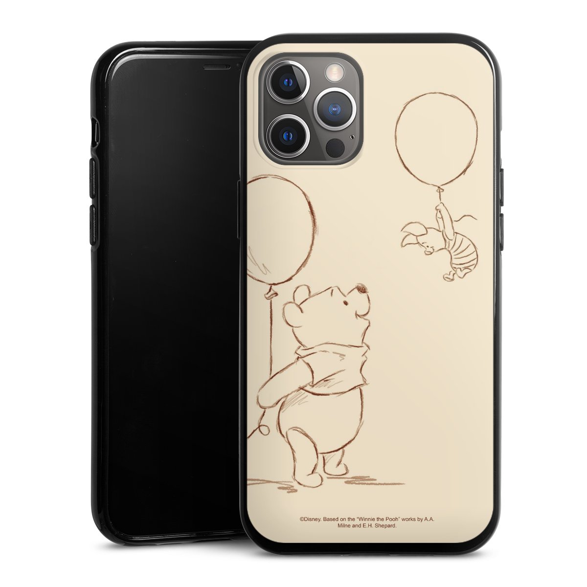 iPhone 12 Pro Max Handy Silikon Hülle Case schwarz Handyhülle Official Licensed Product Winnie The Pooh Disney