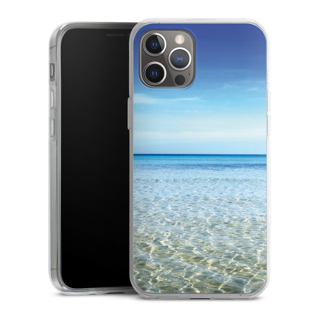 iPhone 12 Pro Max Handy Silikon Hülle Case transparent Handyhülle Urlaub Sky Ocean Silikon Case