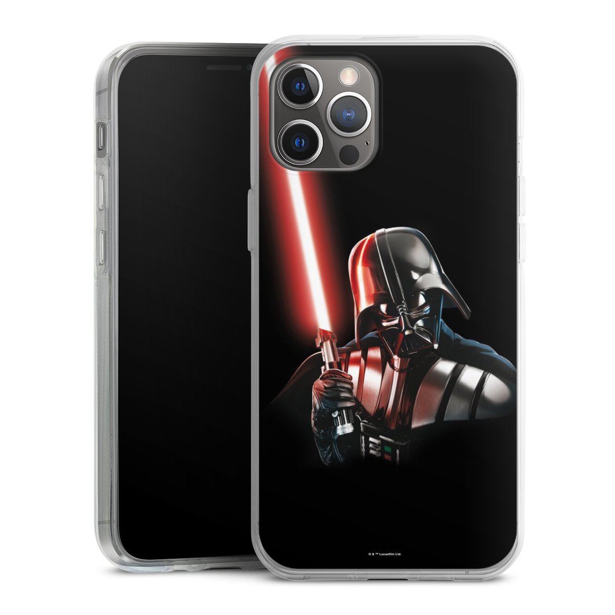 iPhone 12 Pro Max Handy Silikon Hülle Case transparent Handyhülle Star Wars Merchandise Darth Vader Silikon Case