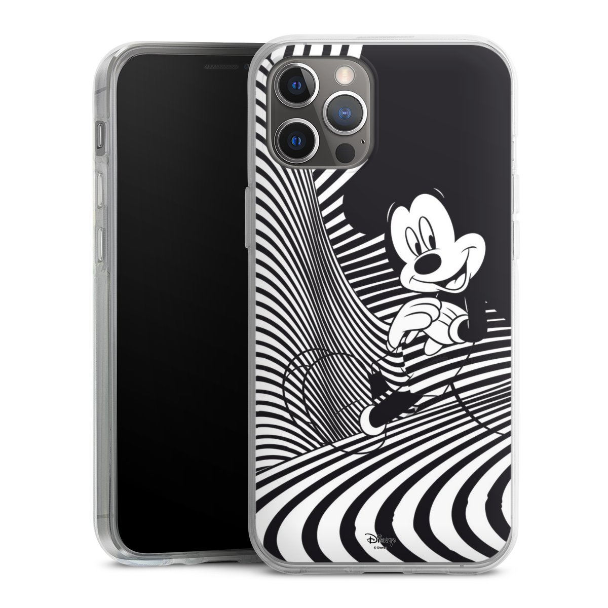 iPhone 12 Pro Max Handy Silikon Hülle Case transparent Handyhülle Disney Official Licensed Product Mickey Mouse Silikon Case