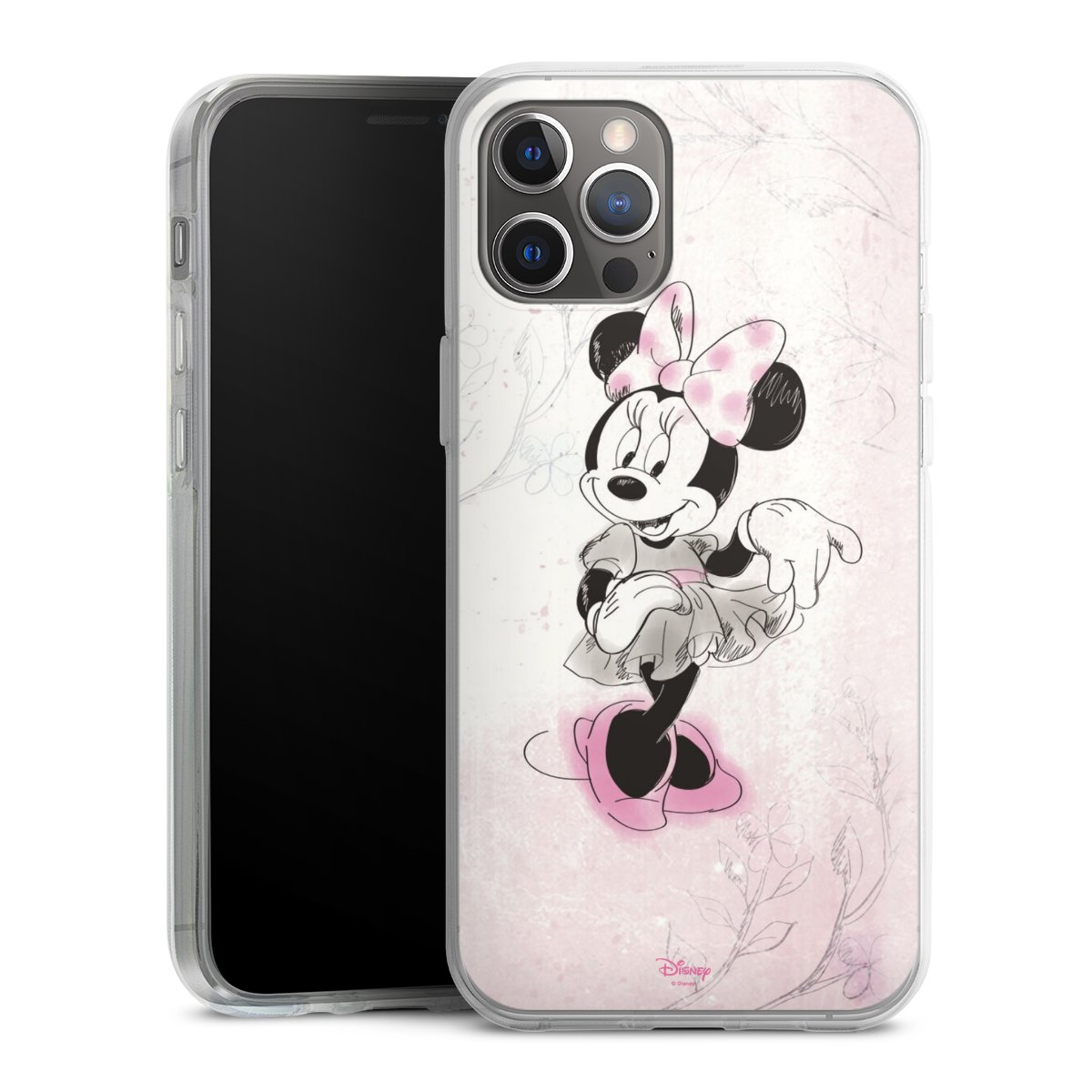 iPhone 12 Pro Max Handy Silikon Hülle Case transparent Handyhülle Disney Minnie Mouse Vintage Silikon Case