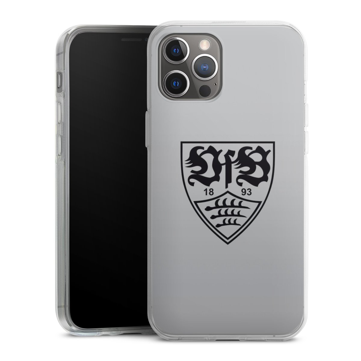 iPhone 12 Pro Max Handy Silikon Hülle Case transparent Handyhülle Logo Vfb Stuttgart Official Licensed Product Silikon Case