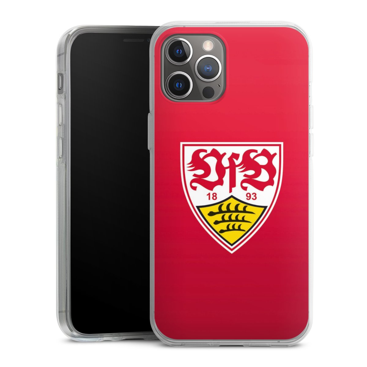 iPhone 12 Pro Max Handy Silikon Hülle Case transparent Handyhülle Official Licensed Product Vfb Stuttgart Silikon Case