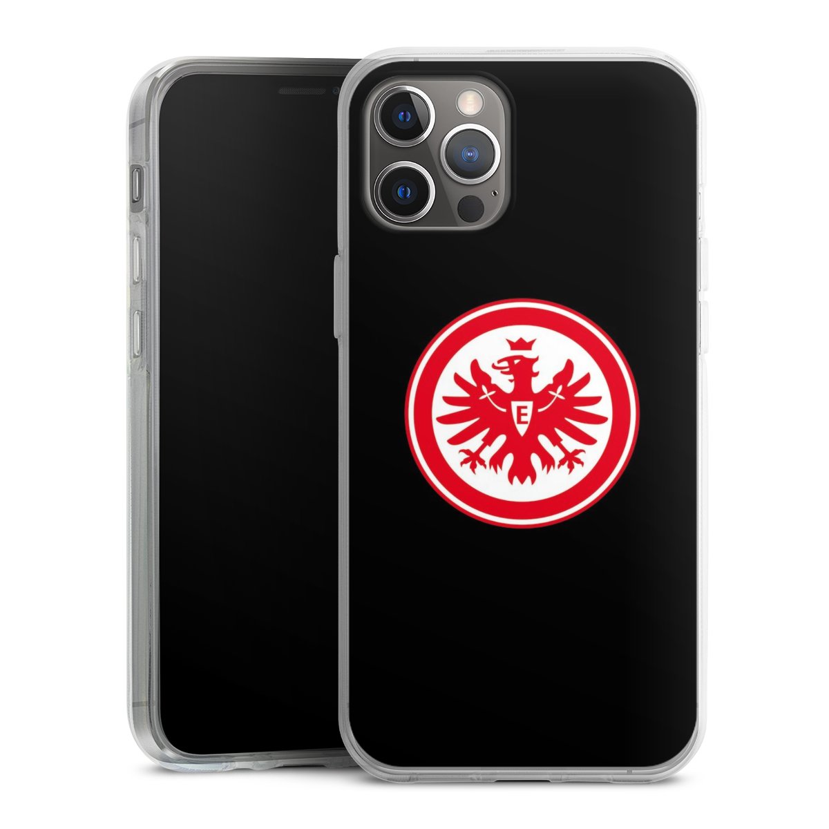 iPhone 12 Pro Max Handy Silikon Hülle Case transparent Handyhülle Eintracht Frankfurt Sge Eagle Silikon Case