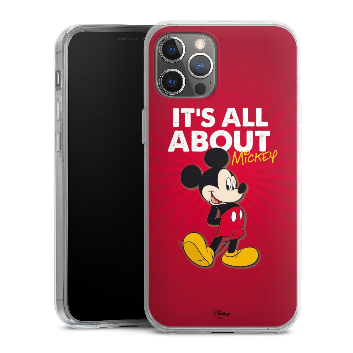 iPhone 12 Pro Max Handy Silikon Hülle Case transparent Handyhülle Mouse Disney Official Licensed Product Silikon Case