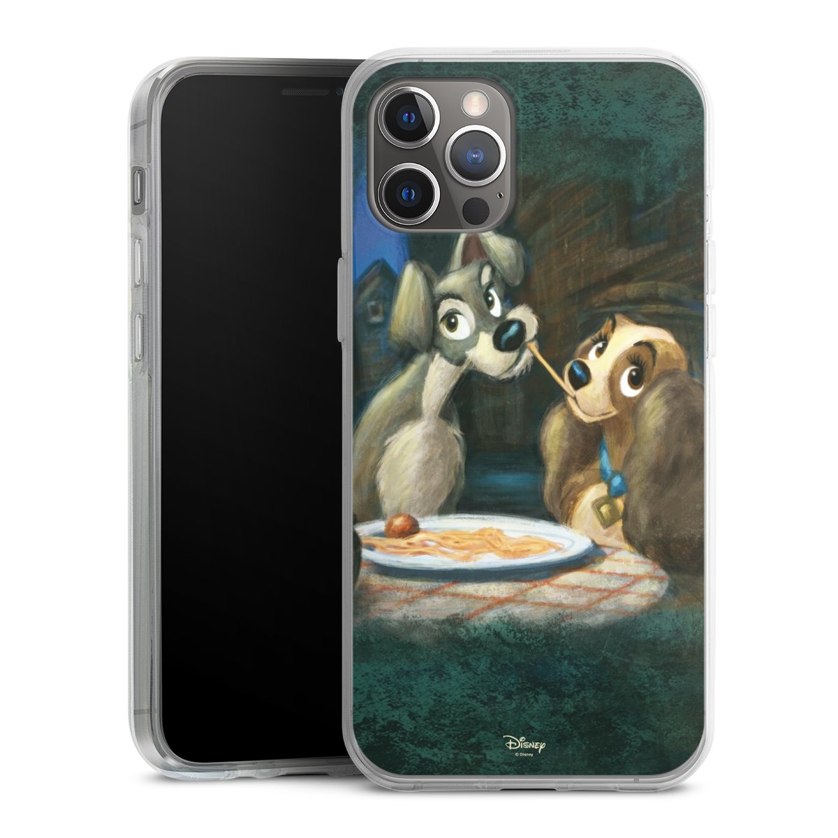 iPhone 12 Pro Max Handy Silikon Hülle Case transparent Handyhülle Lady And The Tramp Official Licensed Product Disney Silikon Case