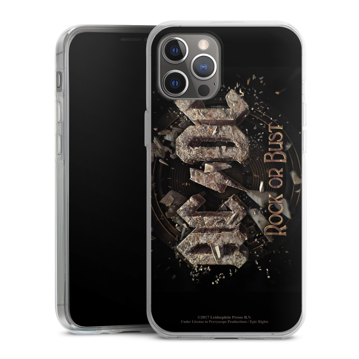 iPhone 12 Pro Max Handy Silikon Hülle Case transparent Handyhülle Acdc Official Licensed Product Rock Or Bust Silikon Case