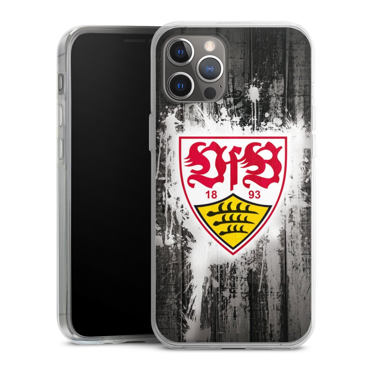 iPhone 12 Pro Max Handy Silikon Hülle Case transparent Handyhülle Vfb Stuttgart Official Licensed Product Silikon Case