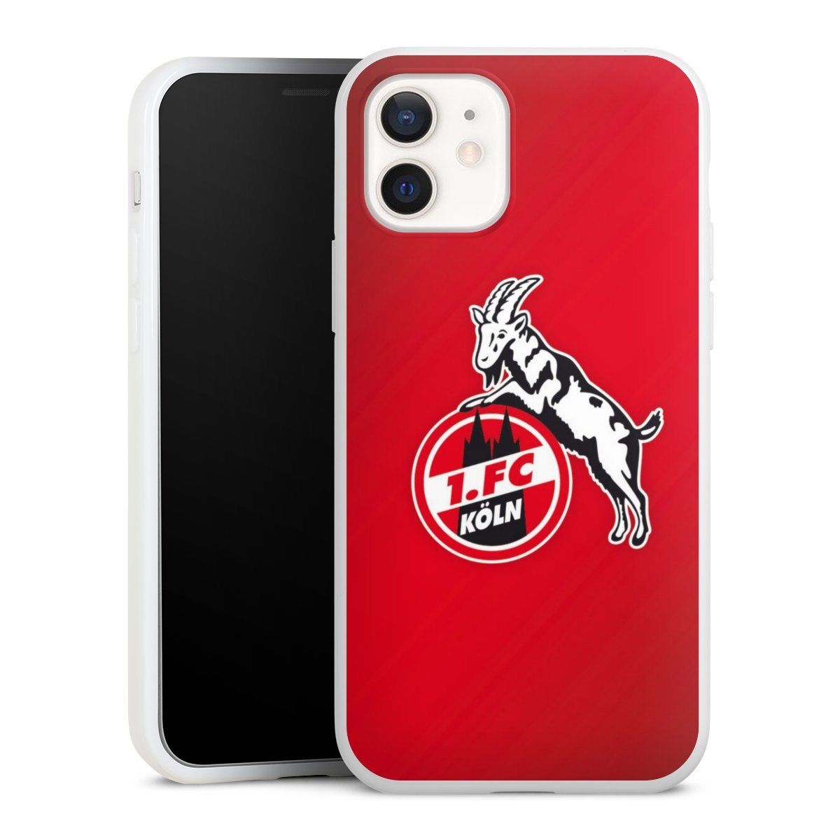 iPhone 12 Handy Silikon Hülle Case weiß Handyhülle Official Licensed Product Effzeh 1. Fc Köln Silikon Case