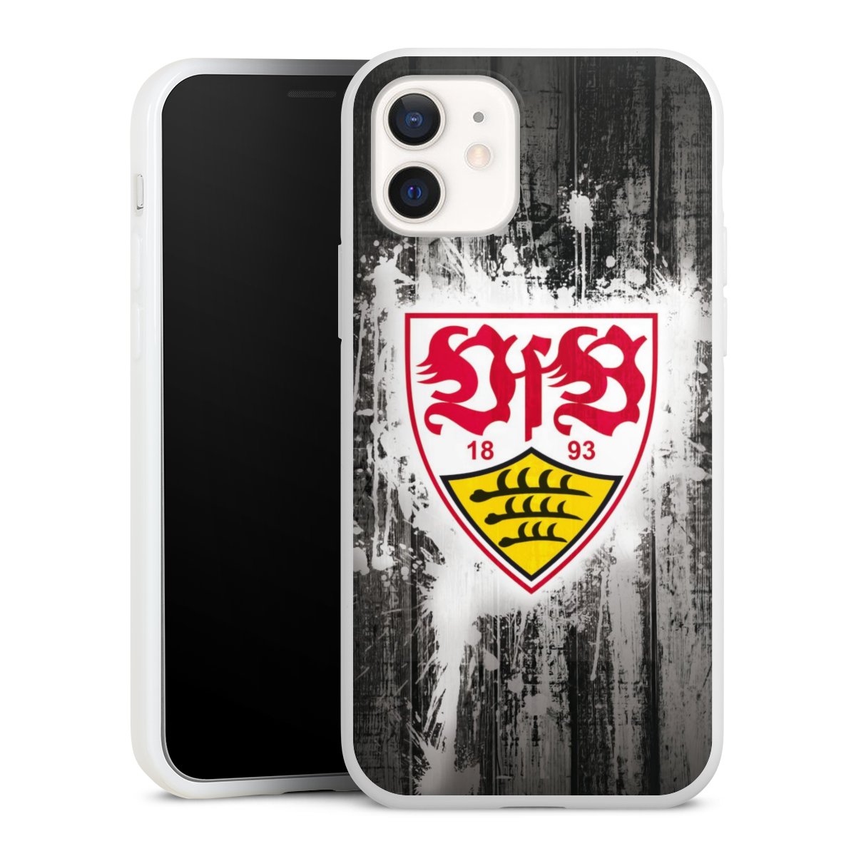 iPhone 12 Handy Silikon Hülle Case weiß Handyhülle Vfb Stuttgart Official Licensed Product Silikon Case