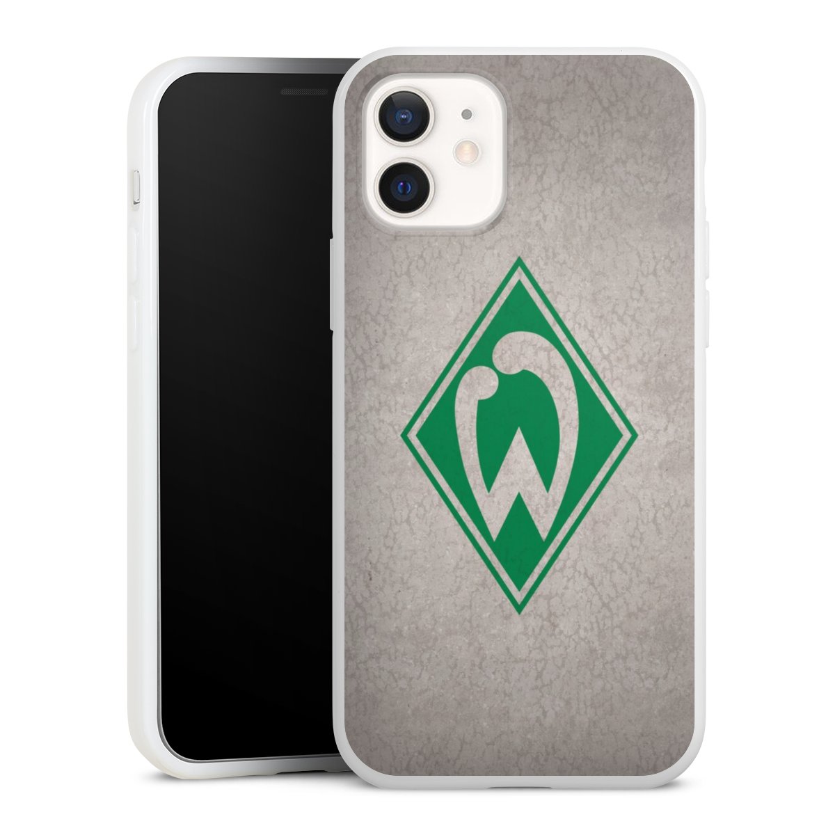 iPhone 12 Handy Silikon Hülle Case weiß Handyhülle Sv Werder Bremen Concrete Official Licensed Product Silikon Case