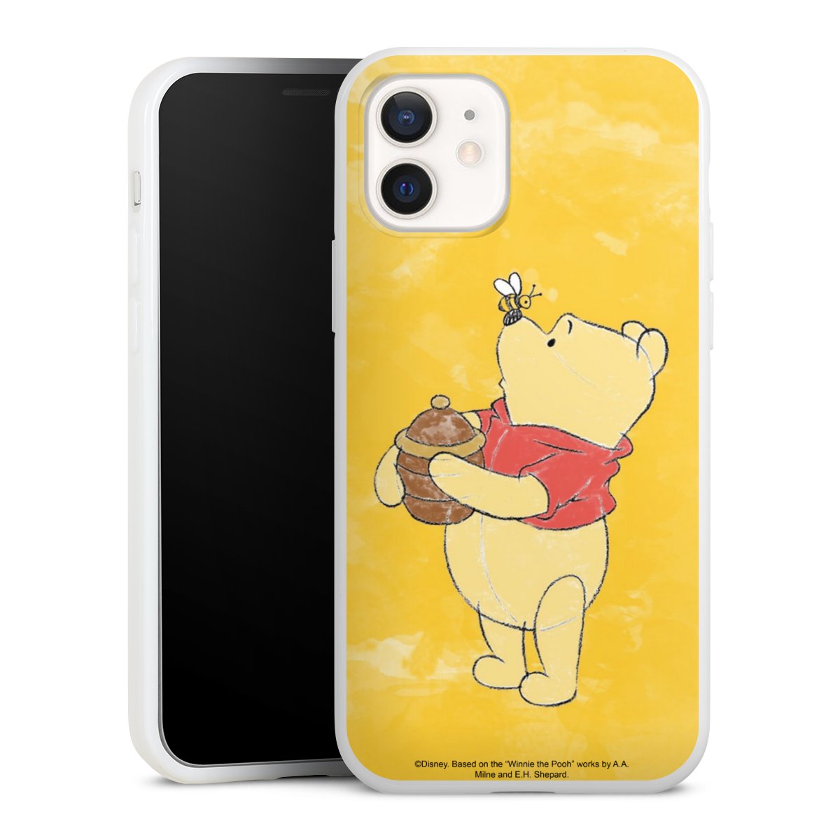 iPhone 12 Handy Silikon Hülle Case weiß Handyhülle Official Licensed Product Winnie The Pooh Disney Silikon Case