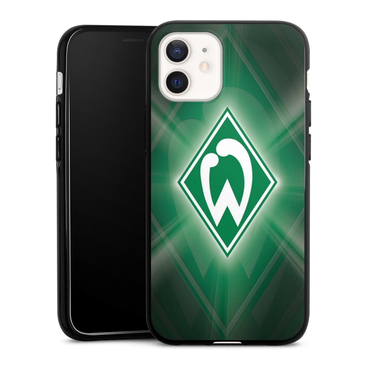 iPhone 12 Handy Silikon Hülle Case schwarz Handyhülle Sv Werder Bremen Official Licensed Product Coat Of Arms