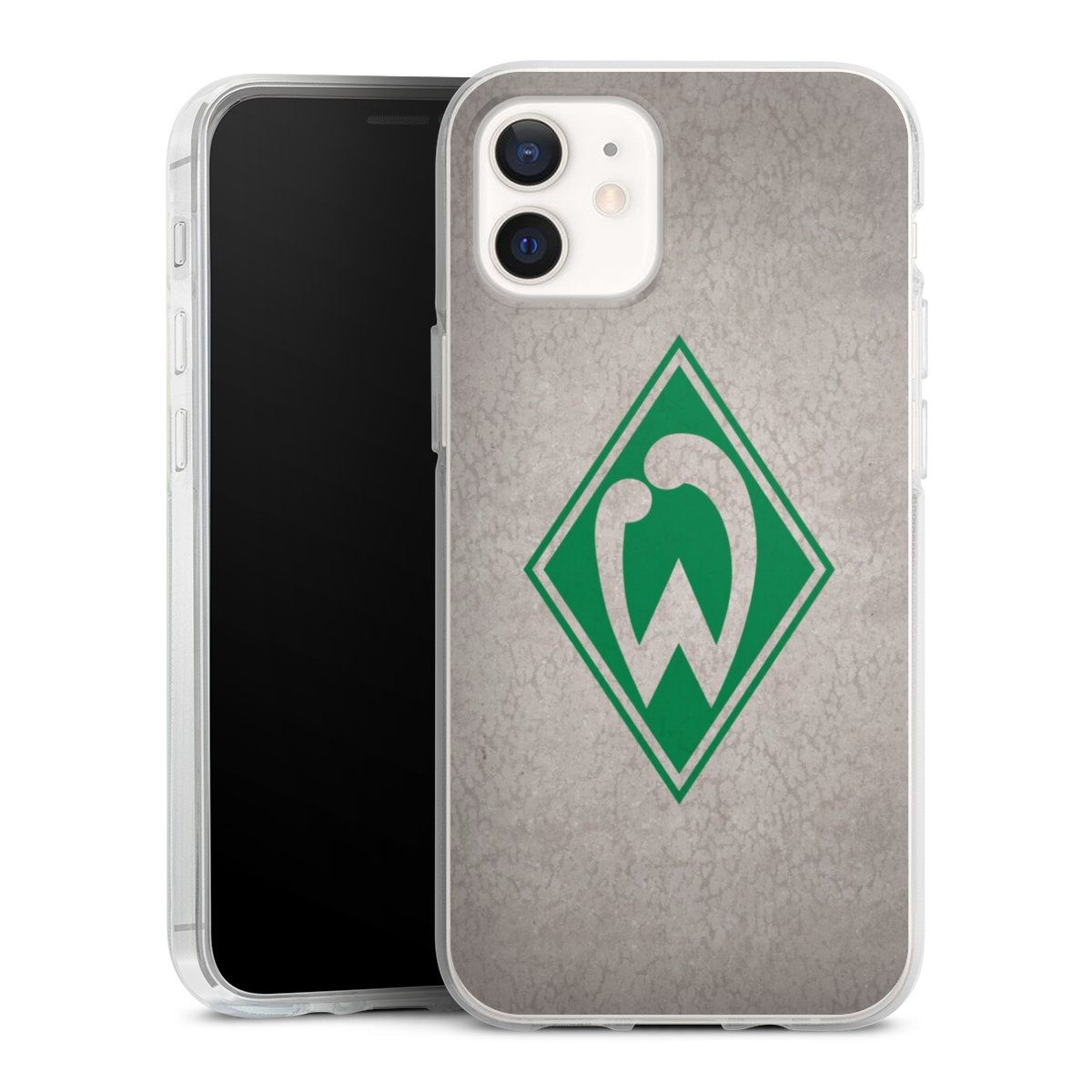 iPhone 12 Handy Silikon Hülle Case transparent Handyhülle Sv Werder Bremen Concrete Official Licensed Product Silikon Case