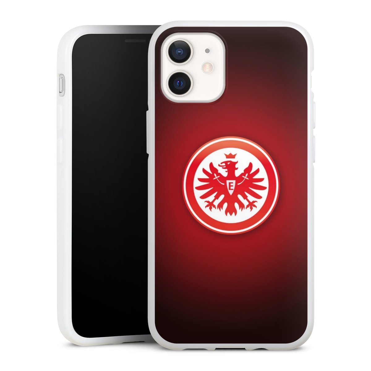 iPhone 12 mini Handy Silikon Hülle Case weiß Handyhülle Eintracht Frankfurt Official Licensed Product Coat Of Arms Silikon Case