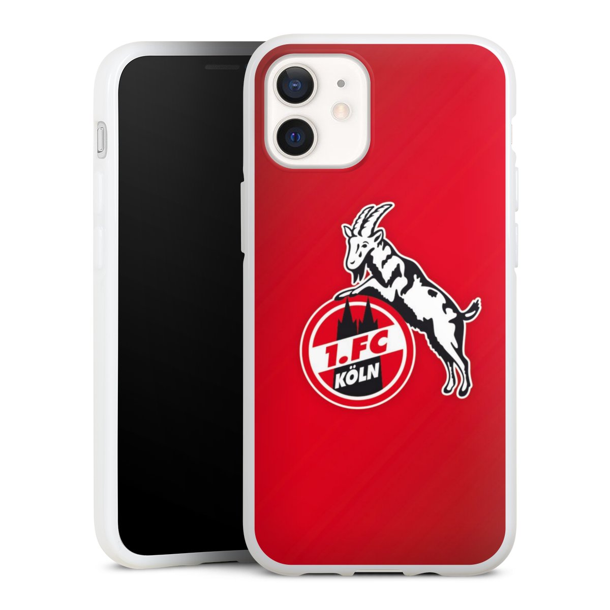 iPhone 12 mini Handy Silikon Hülle Case weiß Handyhülle Official Licensed Product Effzeh 1. Fc Köln Silikon Case