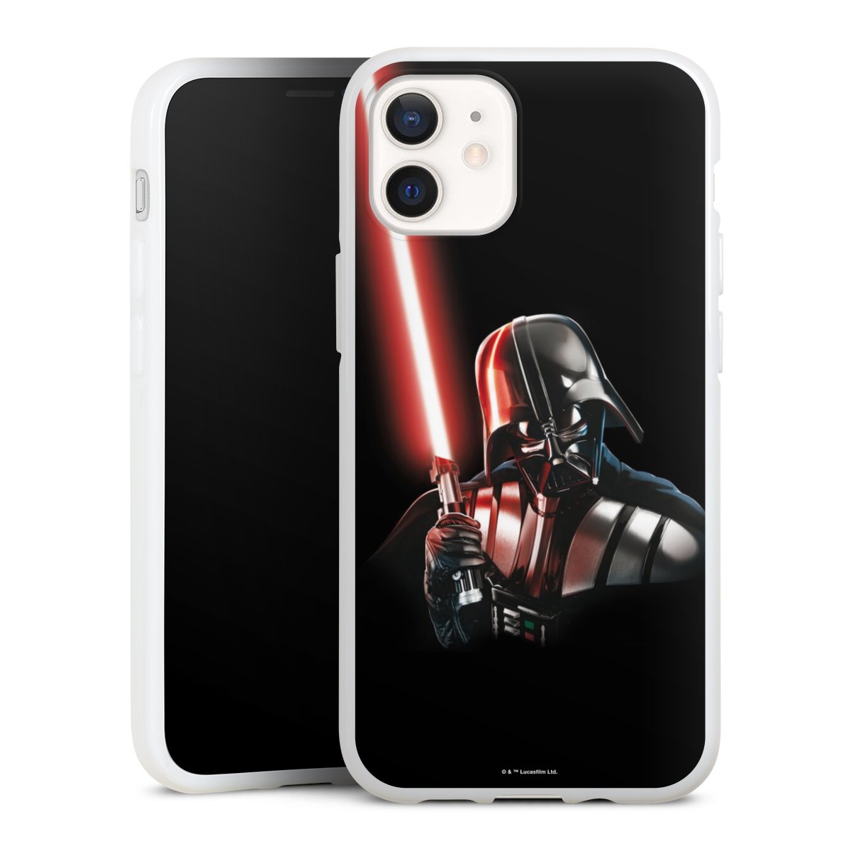 iPhone 12 mini Handy Silikon Hülle Case weiß Handyhülle Star Wars Merchandise Darth Vader Silikon Case