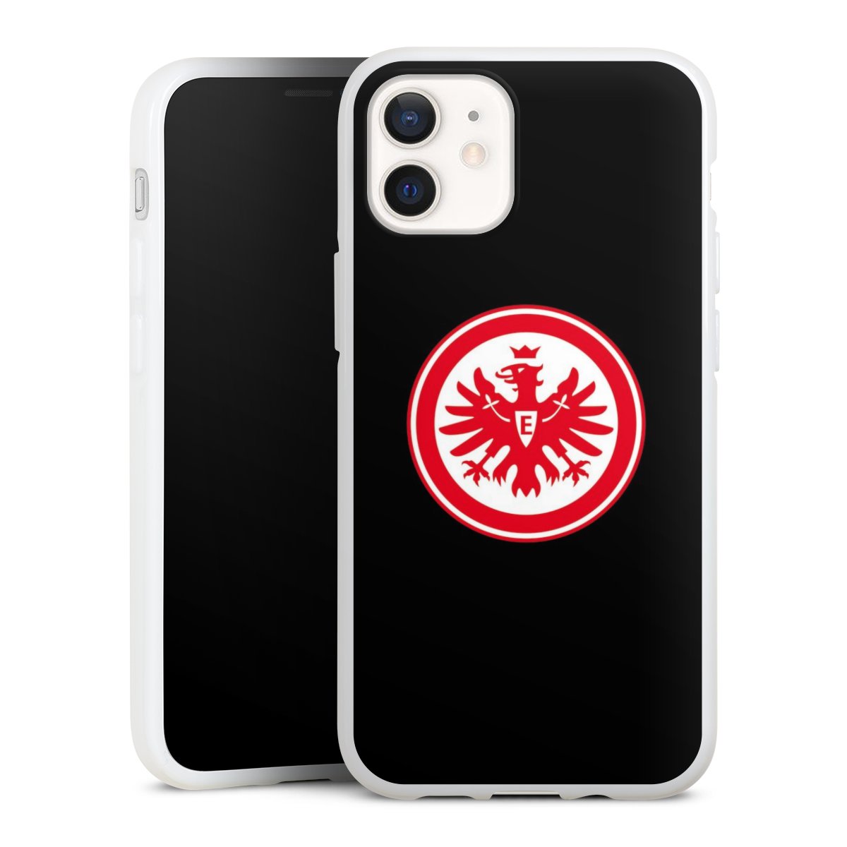 iPhone 12 mini Handy Silikon Hülle Case weiß Handyhülle Eintracht Frankfurt Sge Eagle Silikon Case