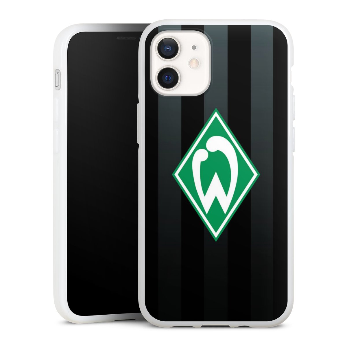 iPhone 12 mini Handy Silikon Hülle Case weiß Handyhülle Stripes Sv Werder Bremen Official Licensed Product Silikon Case