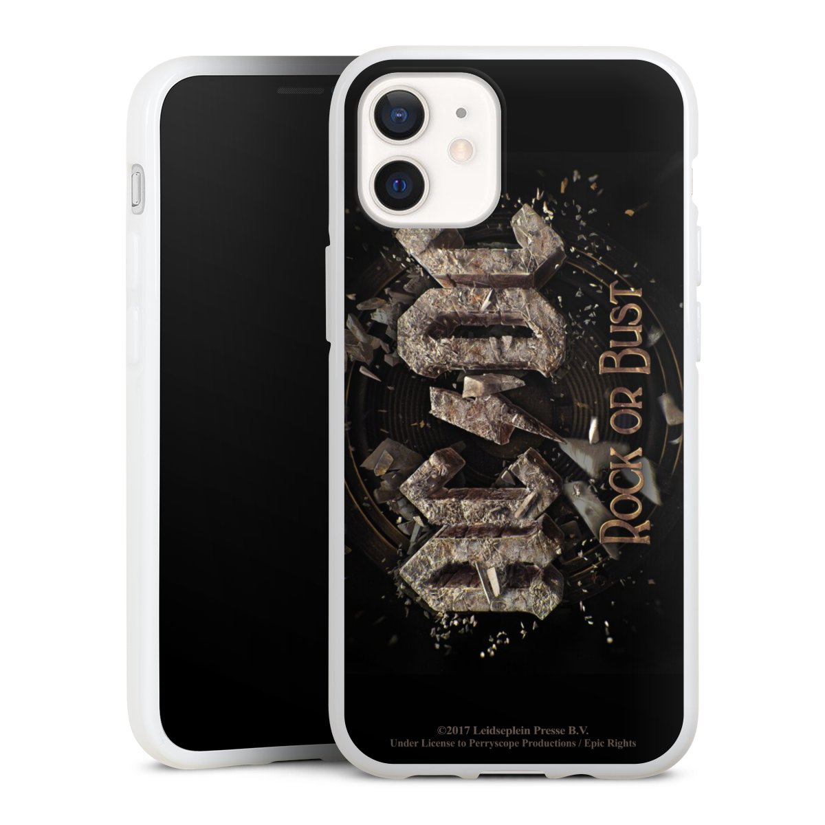 iPhone 12 mini Handy Silikon Hülle Case weiß Handyhülle Acdc Official Licensed Product Rock Or Bust Silikon Case