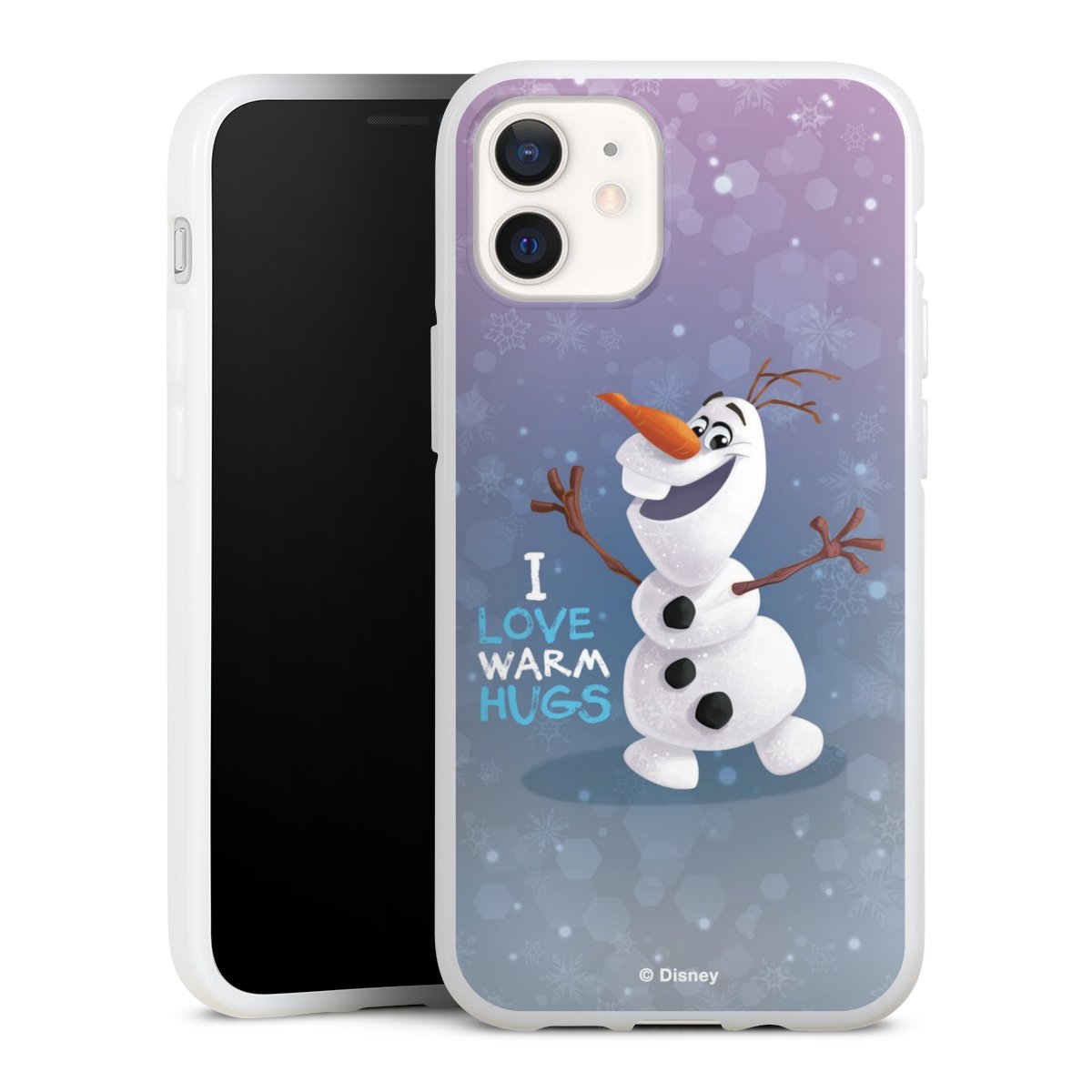 iPhone 12 mini Handy Silikon Hülle Case weiß Handyhülle Frozen Frozen Olaf Official Licensed Product Silikon Case