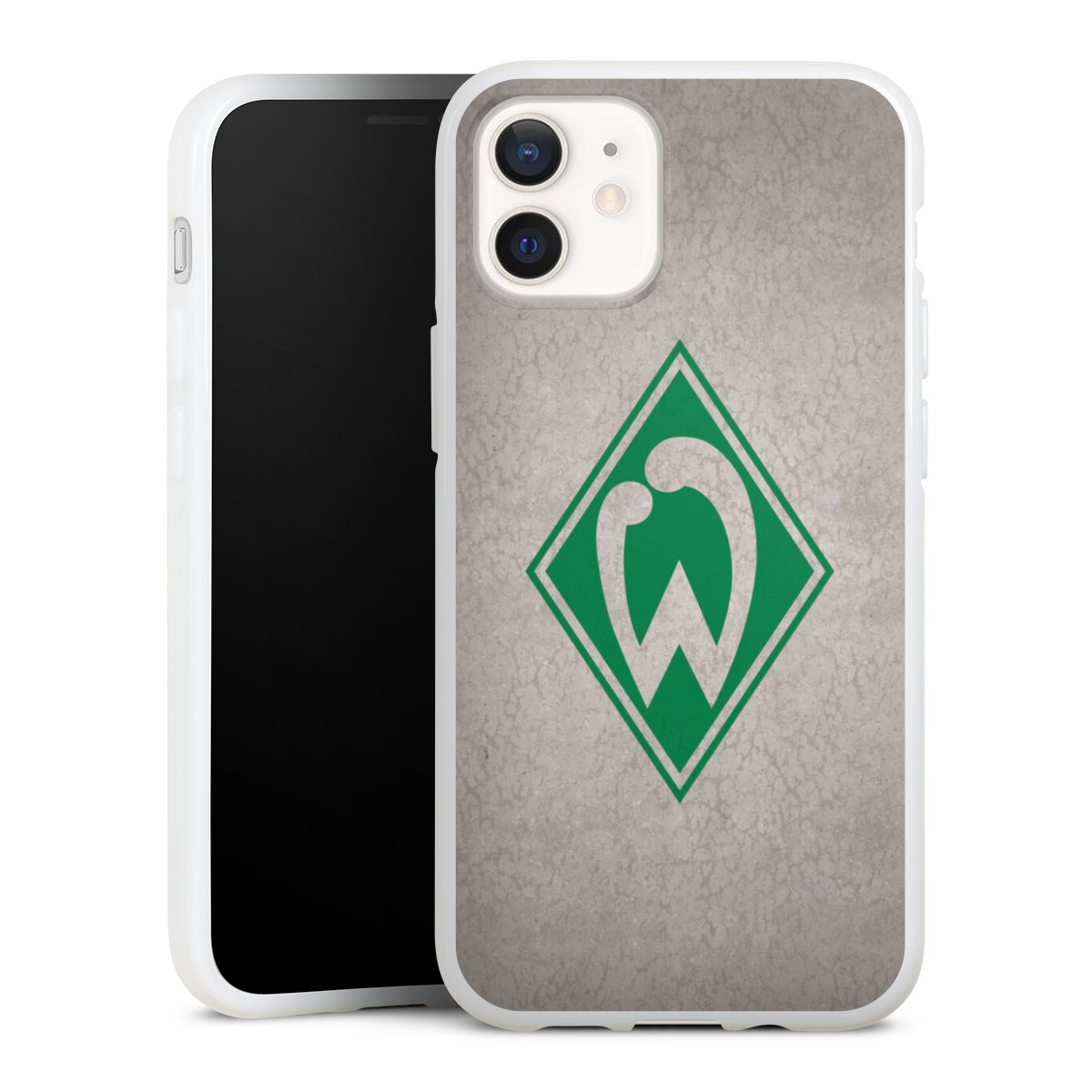 iPhone 12 mini Handy Silikon Hülle Case weiß Handyhülle Sv Werder Bremen Concrete Official Licensed Product Silikon Case