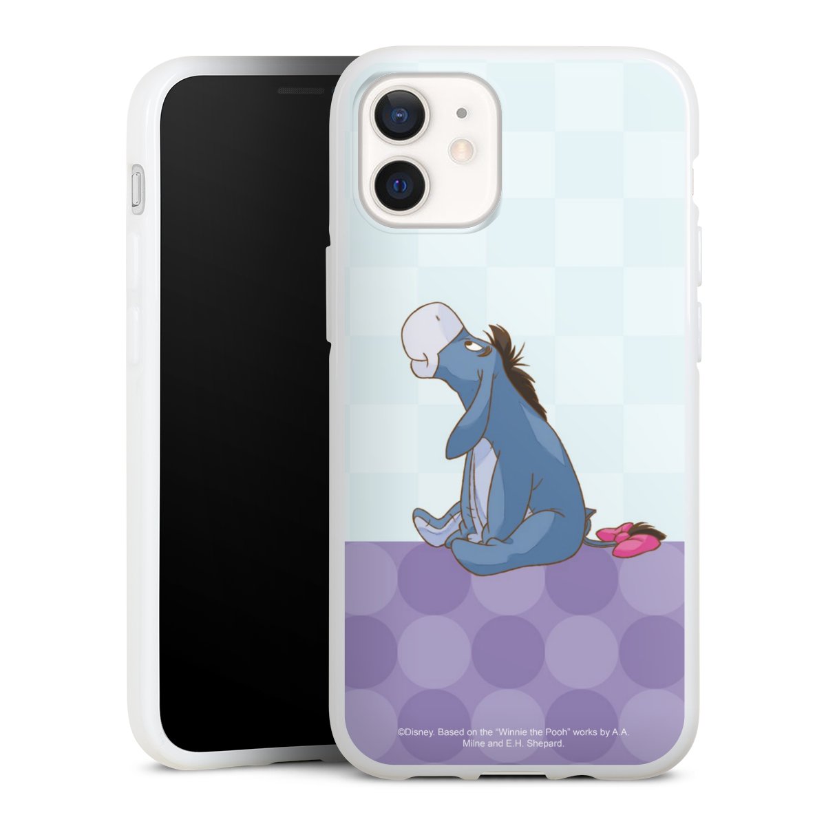 iPhone 12 mini Handy Silikon Hülle Case weiß Handyhülle Disney Donkey Winnie The Pooh Silikon Case