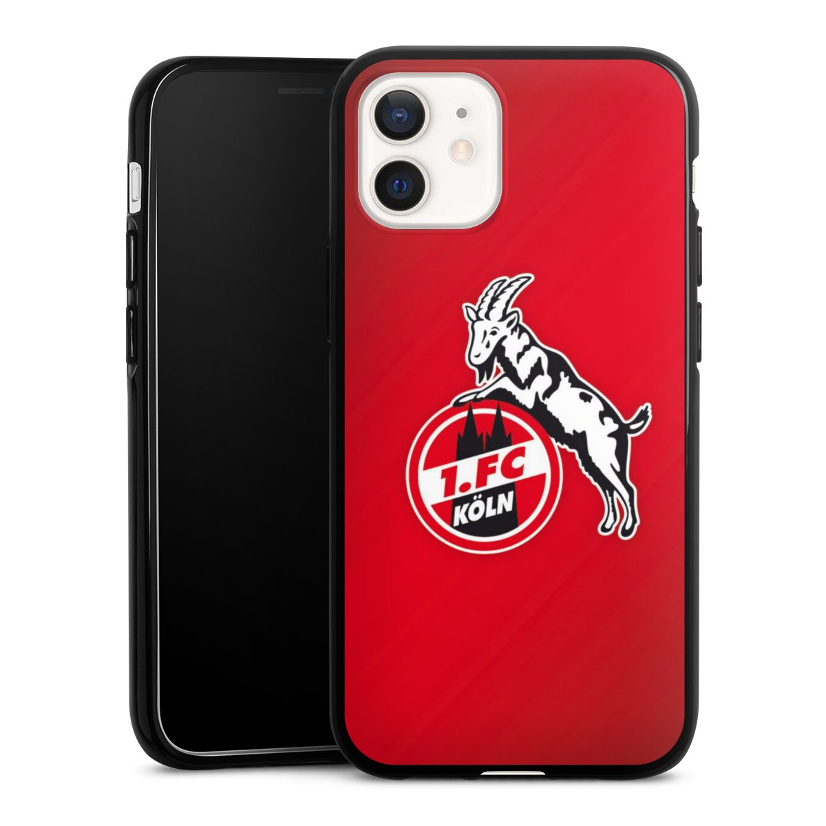 iPhone 12 mini Handy Silikon Hülle Case schwarz Handyhülle Official Licensed Product Effzeh 1. Fc Köln