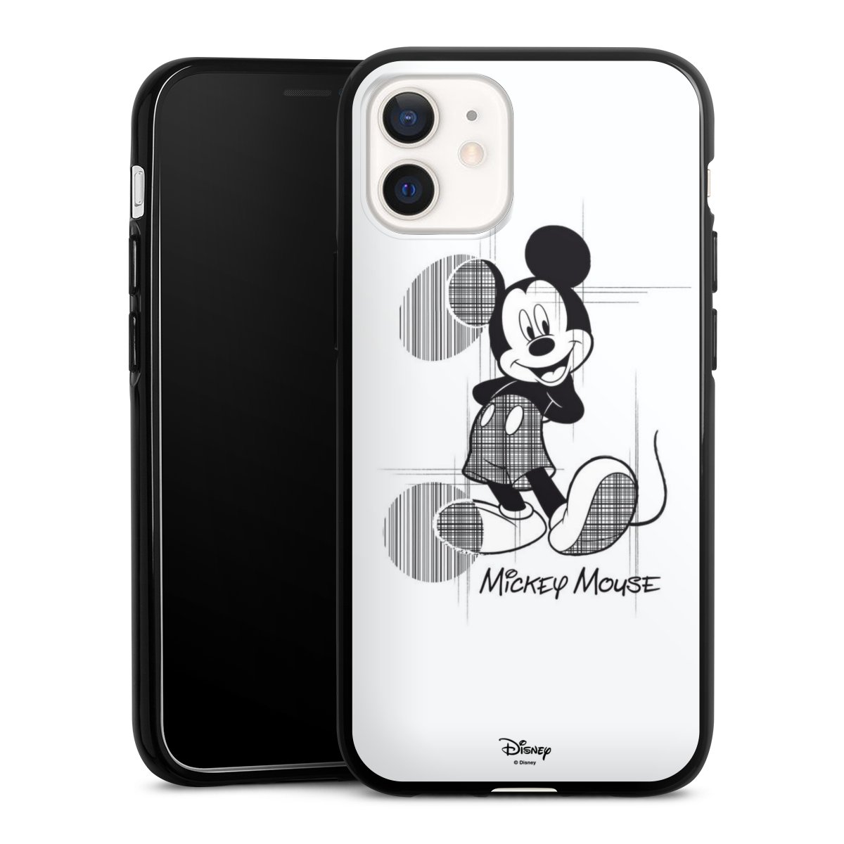 iPhone 12 mini Handy Silikon Hülle Case schwarz Handyhülle Disney Official Licensed Product Mickey Mouse