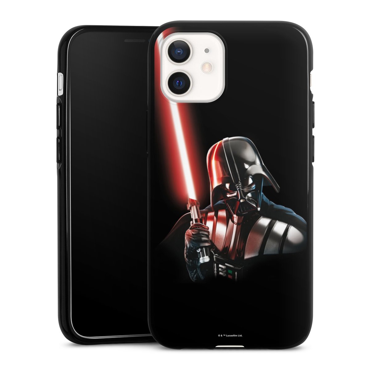 iPhone 12 mini Handy Silikon Hülle Case schwarz Handyhülle Star Wars Merchandise Darth Vader