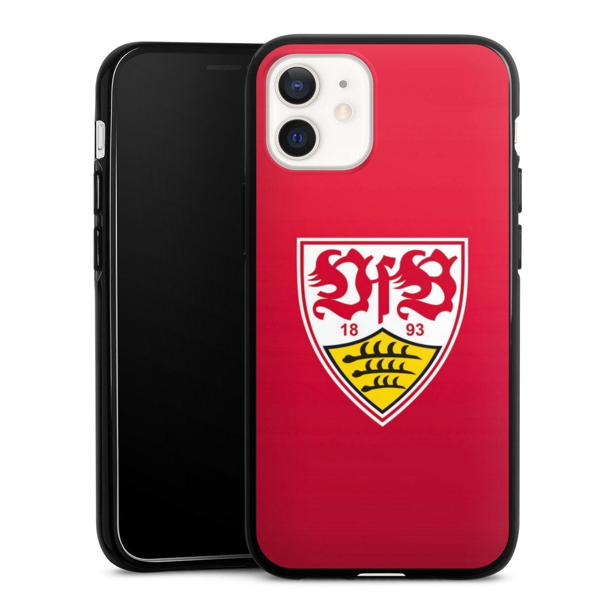 iPhone 12 mini Handy Silikon Hülle Case schwarz Handyhülle Official Licensed Product Vfb Stuttgart