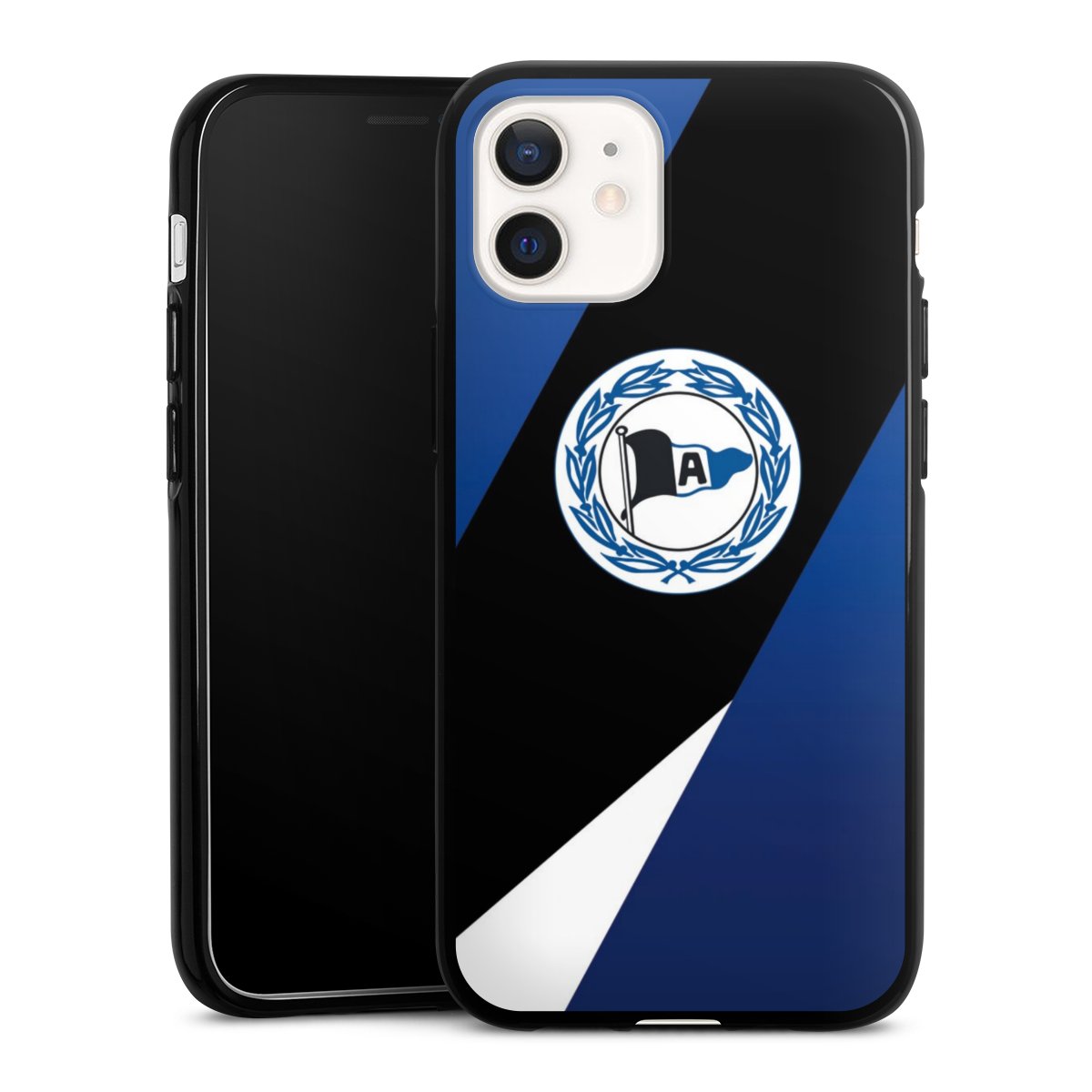 iPhone 12 mini Handy Silikon Hülle Case schwarz Handyhülle Official Licensed Product Arminia Bielefeld Dsc