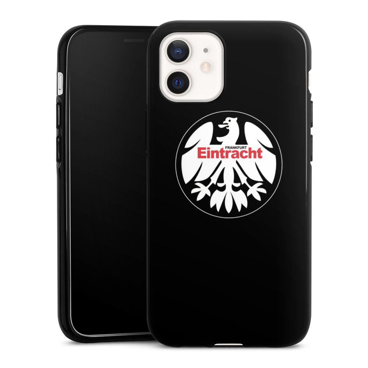 iPhone 12 mini Handy Silikon Hülle Case schwarz Handyhülle Official Licensed Product Eintracht Frankfurt Sge