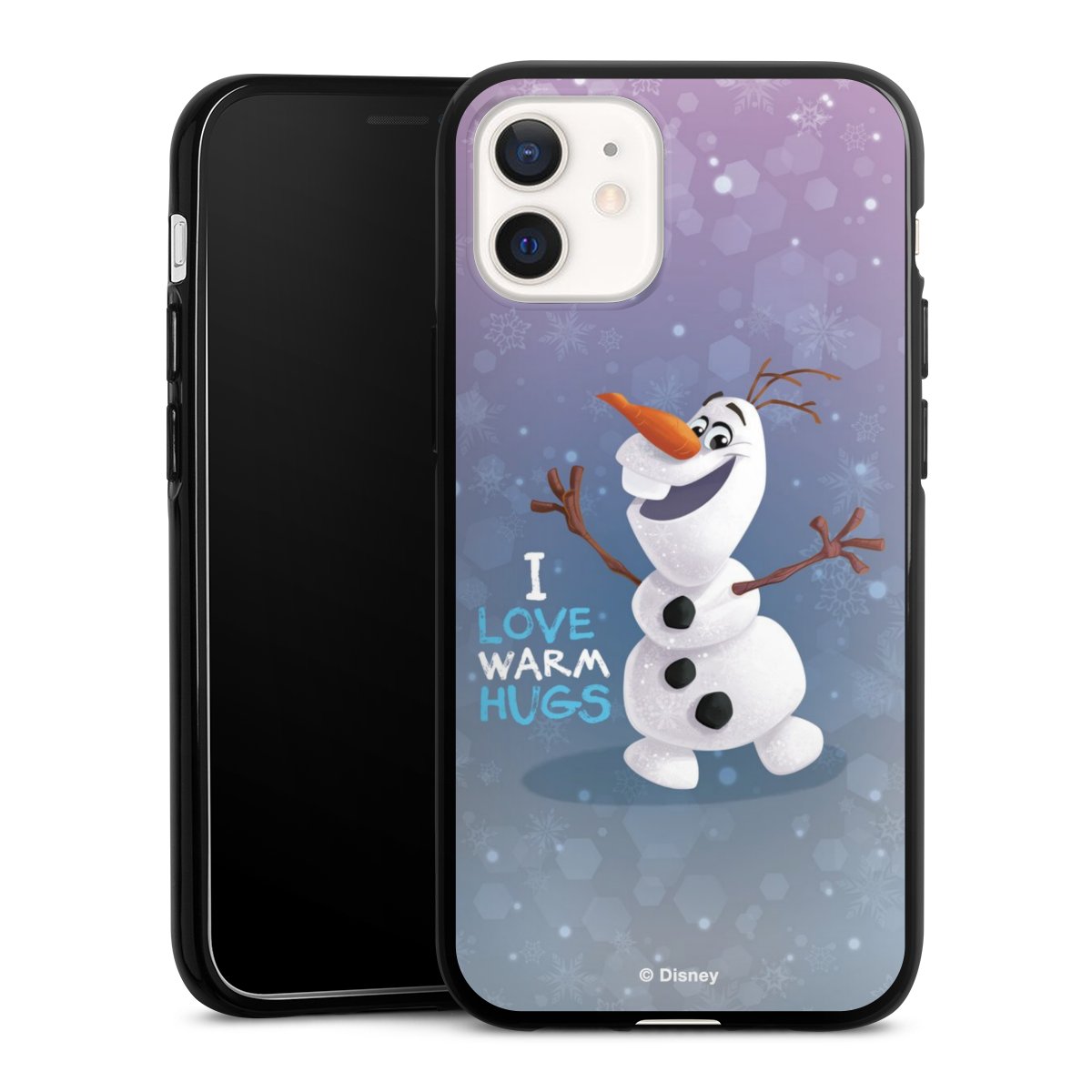 iPhone 12 mini Handy Silikon Hülle Case schwarz Handyhülle Frozen Frozen Olaf Official Licensed Product