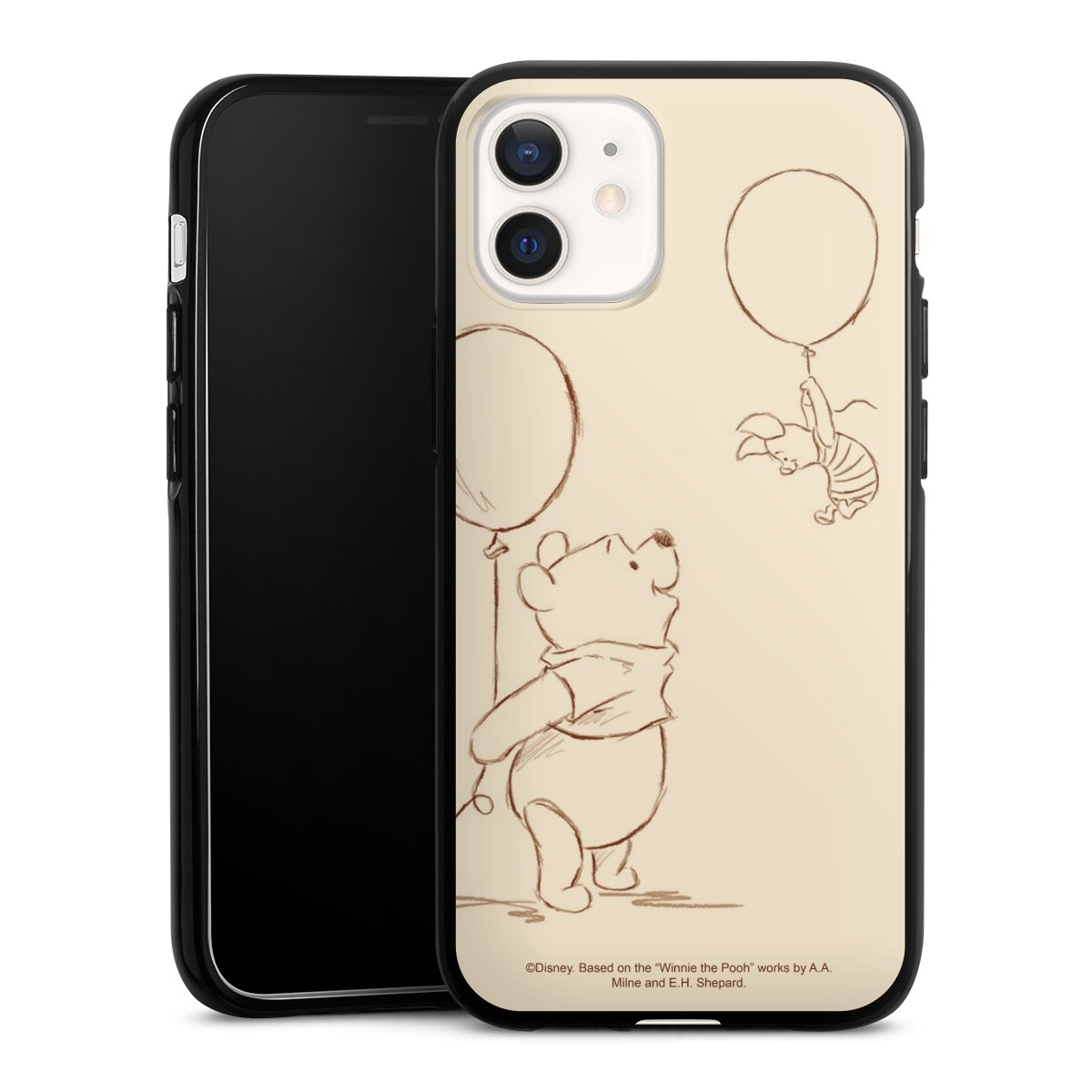 iPhone 12 mini Handy Silikon Hülle Case schwarz Handyhülle Official Licensed Product Winnie The Pooh Disney