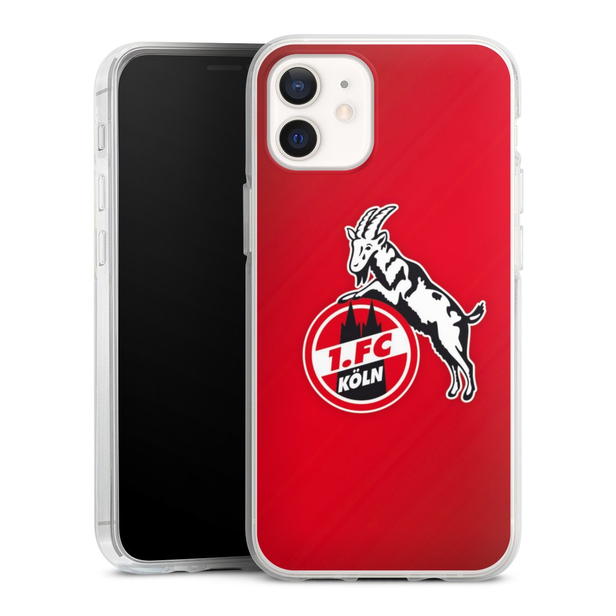 iPhone 12 mini Handy Silikon Hülle Case transparent Handyhülle Official Licensed Product Effzeh 1. Fc Köln Silikon Case