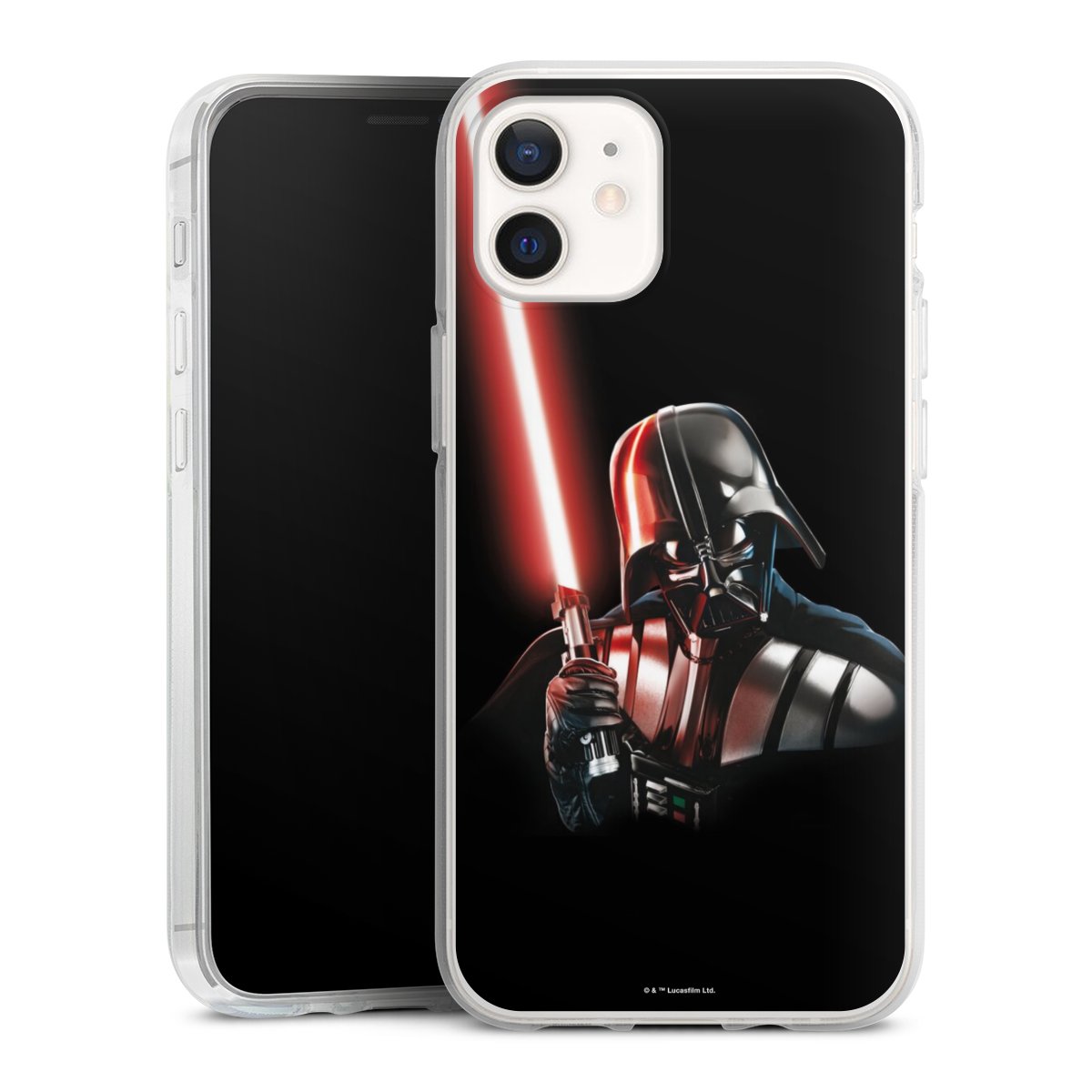 iPhone 12 mini Handy Silikon Hülle Case transparent Handyhülle Star Wars Merchandise Darth Vader Silikon Case