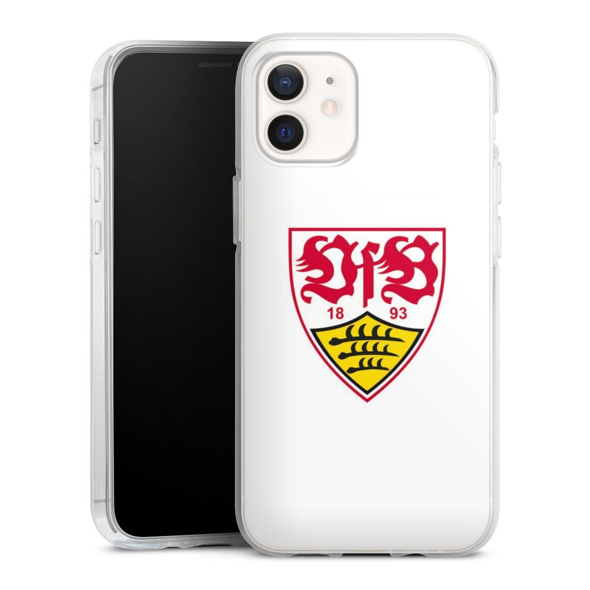 iPhone 12 mini Handy Silikon Hülle Case transparent Handyhülle Logo Official Licensed Product Vfb Stuttgart Silikon Case