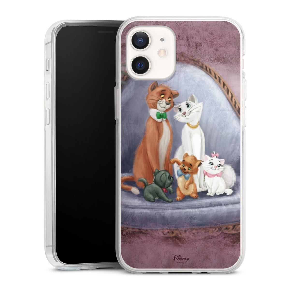 iPhone 12 mini Handy Silikon Hülle Case transparent Handyhülle Official Licensed Product Disney Aristocats Silikon Case