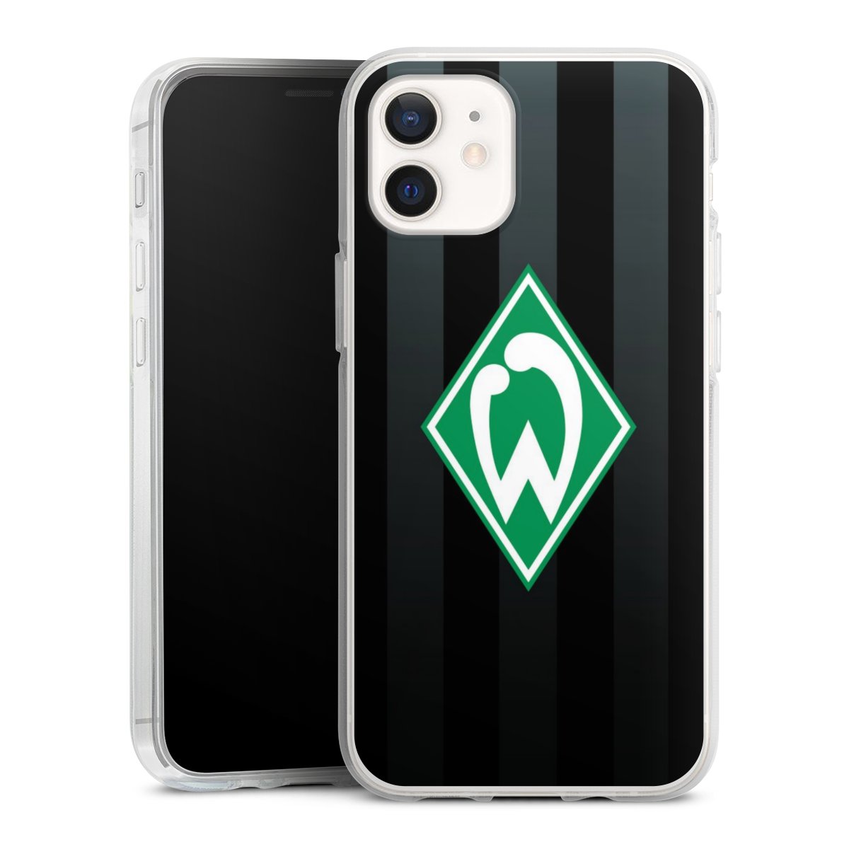 iPhone 12 mini Handy Silikon Hülle Case transparent Handyhülle Stripes Sv Werder Bremen Official Licensed Product Silikon Case